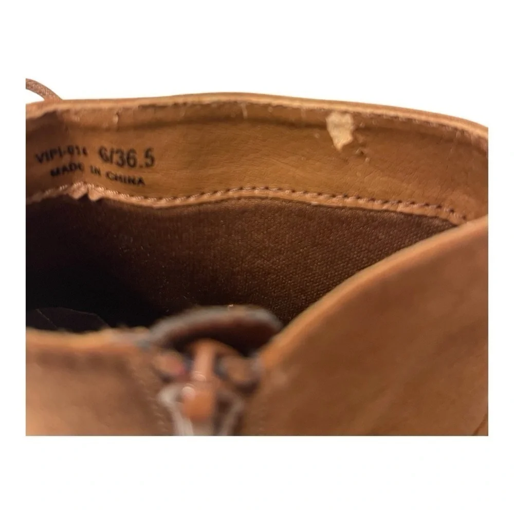 LC by Laundry women’s brown booties size 6M, lace up back zippered side